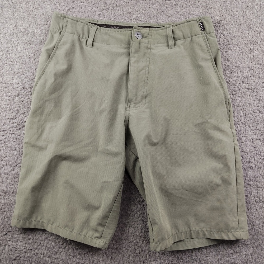 Veece Shorts Mens 28 Olive Green Hybrid Stretch Gorpcore
